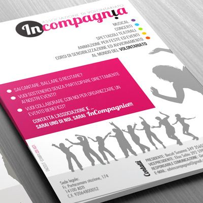 In Compagnia <br> logo and leaflet